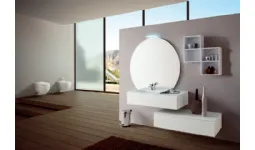 Mobile bagno in legno laccato bianco
