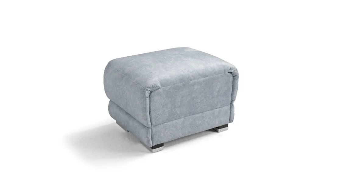 Pouf Primula rivestito in pelle di Sofangel
