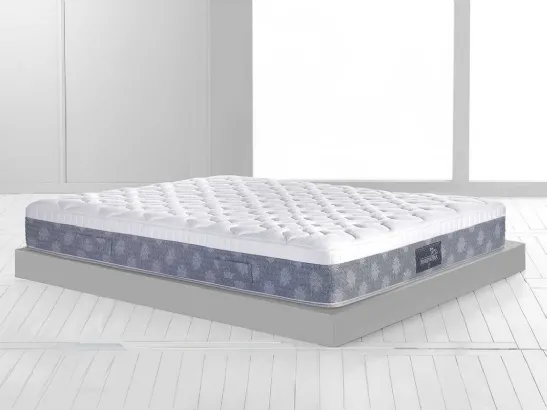 Materasso Dolce Vita Dual 10 alto 25 cm con imbottitura in memoform ed eliosoft, rivestito in tessuto riciclato certificato di Magniflex