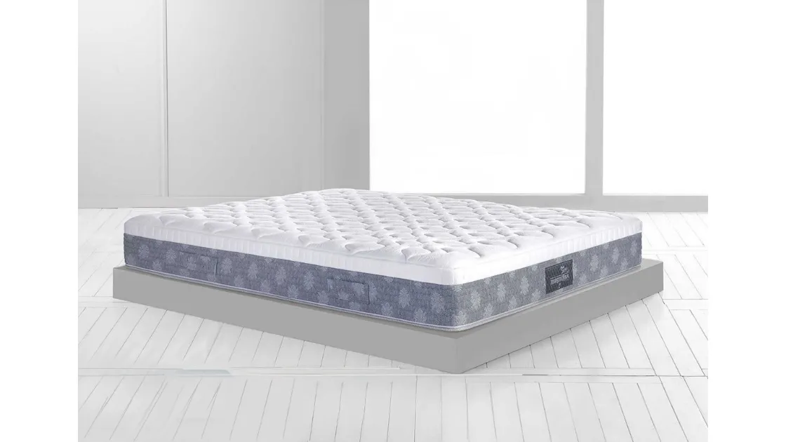 Materasso Dolce Vita Dual 10 alto 25 cm con imbottitura in memoform ed eliosoft, rivestito in tessuto riciclato certificato di Magniflex