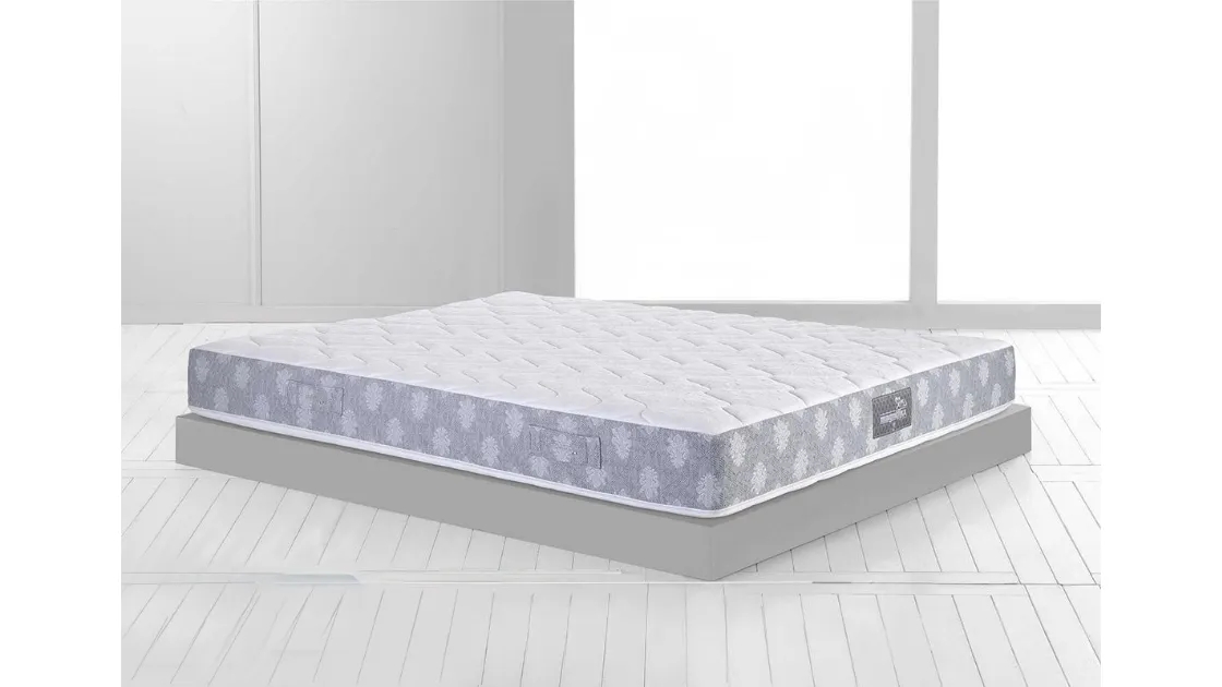 Materasso Dolce Vita Dual 8 alto 20 cm con imbottitura in memoform ed eliosoft, rivestito in tessuto riciclato certificato di Magniflex