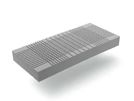 Materasso Elast Tec in Reliliance, espanso cellula aperta per massima areazione, piano riposo con 5 zone di portanza differenziata di Sinuo