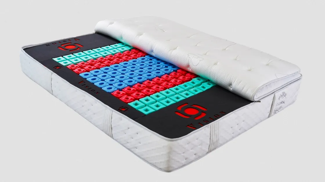 Materasso Vision con molle in Memory foam a densità differenziata de Il Benessere